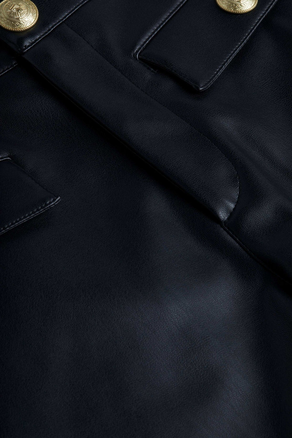 Dionne Vegan Leather Short in Black