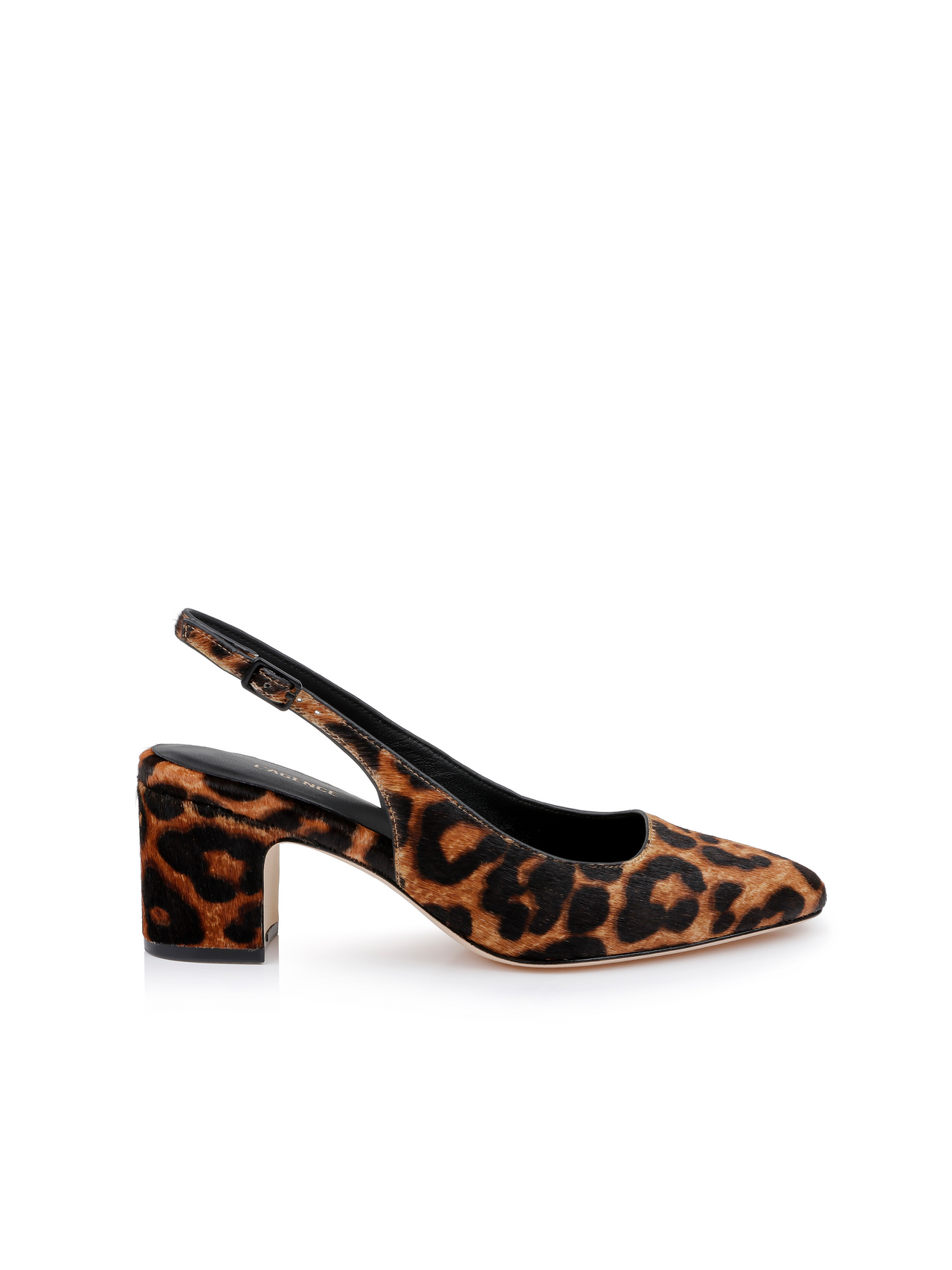 Elaina Leather Slingback in Natural Leopard Hair