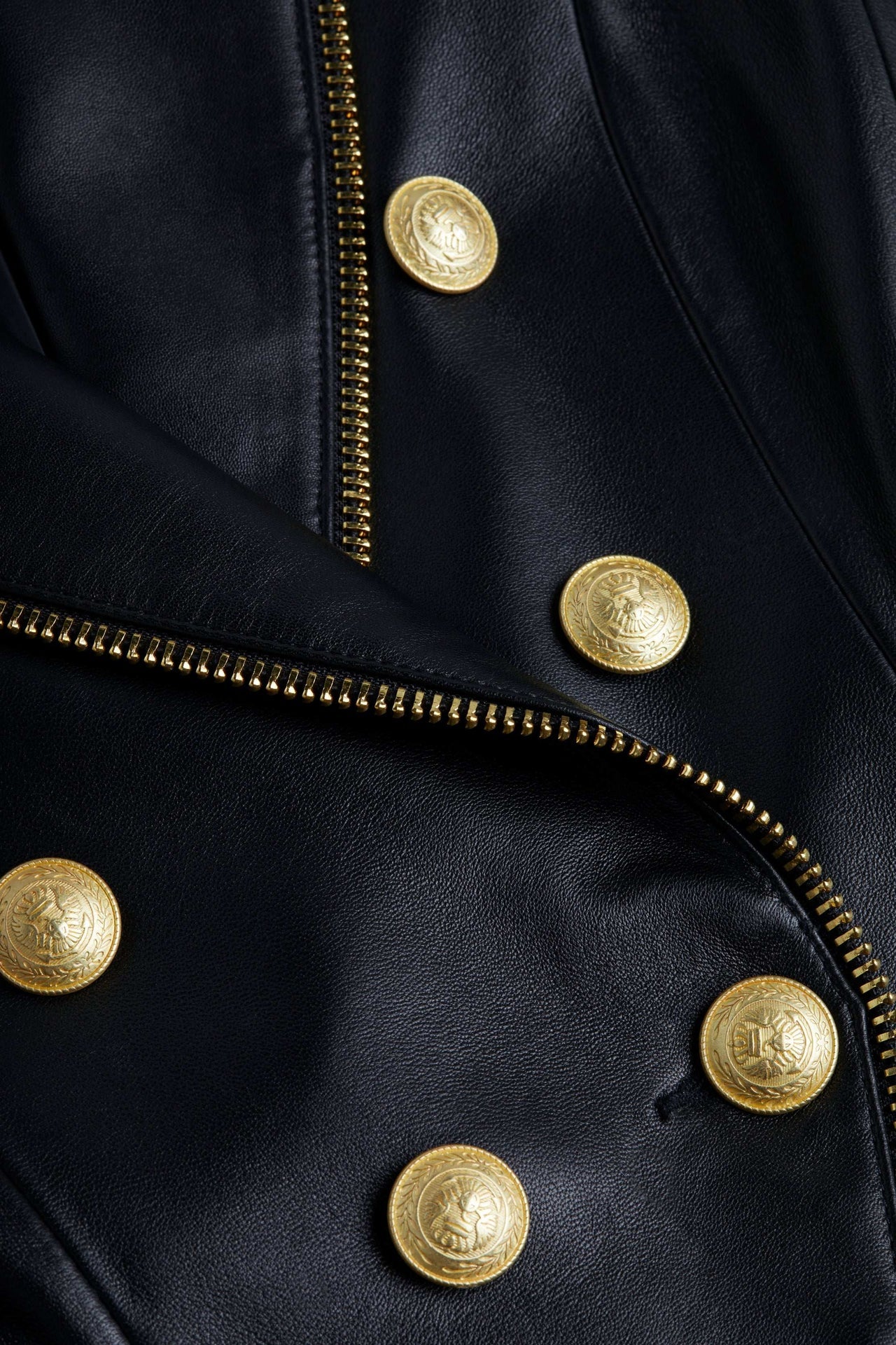 Ottilie Leather Blazer in Black
