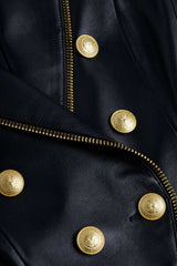 Ottilie Leather Blazer in Black