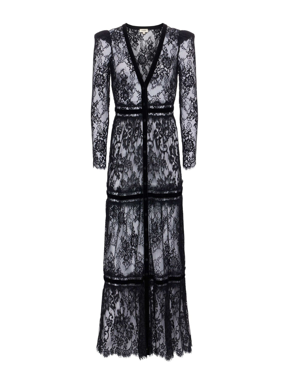 Poe Lace Maxi Dress in Black