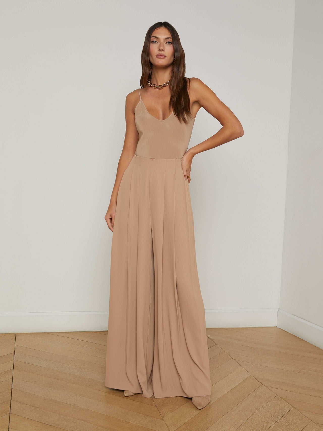 Lexi Silk Camisole in Cappuccino