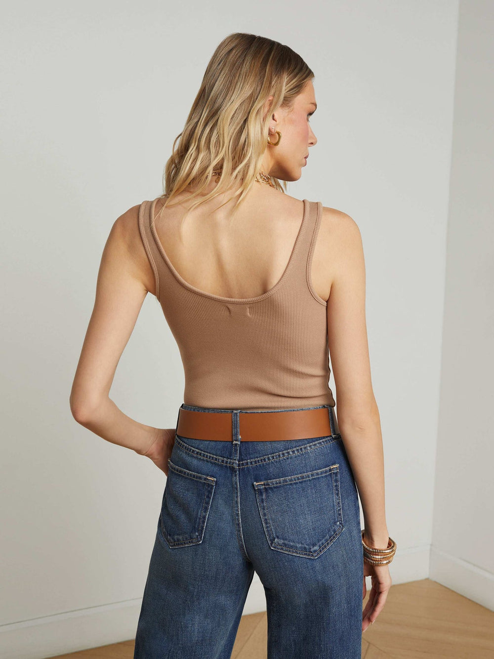 Nica Scoopneck Bodysuit in Cappuccino