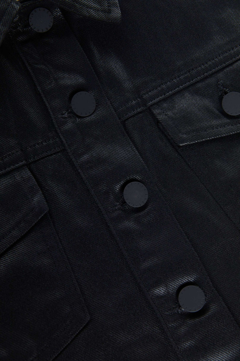 Koda Coated Jean Jacket in Noir Coated