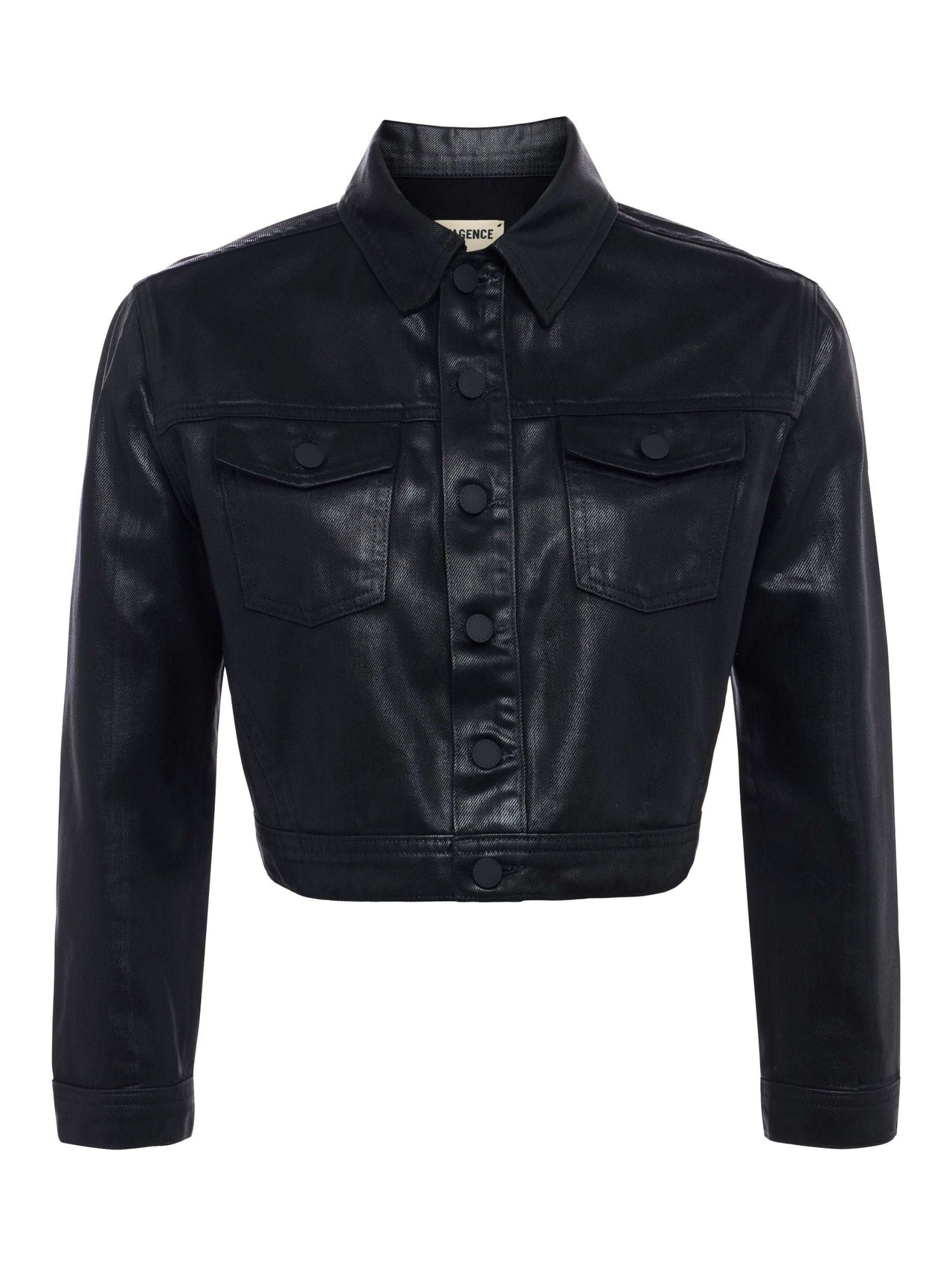 Koda Coated Jean Jacket in Noir Coated