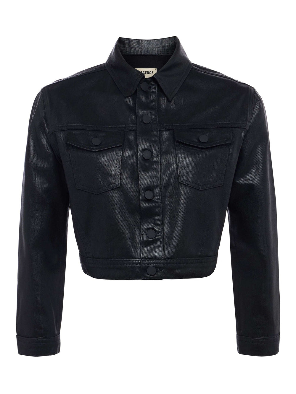 Koda Coated Jean Jacket in Noir Coated
