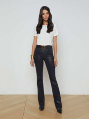 Ruth Coated Straight-Leg Jean in Metro Coated