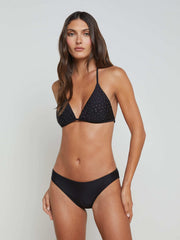 Nicole Bikini Bottom in Black/Black