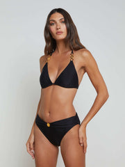 Miya Bottom in Black/Gold Coin