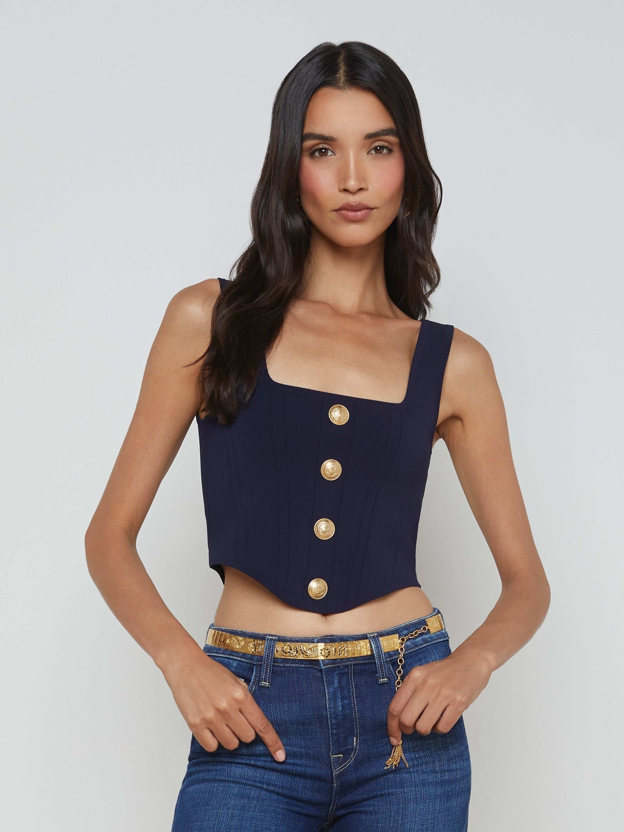 Saga Top in Midnight/Gold