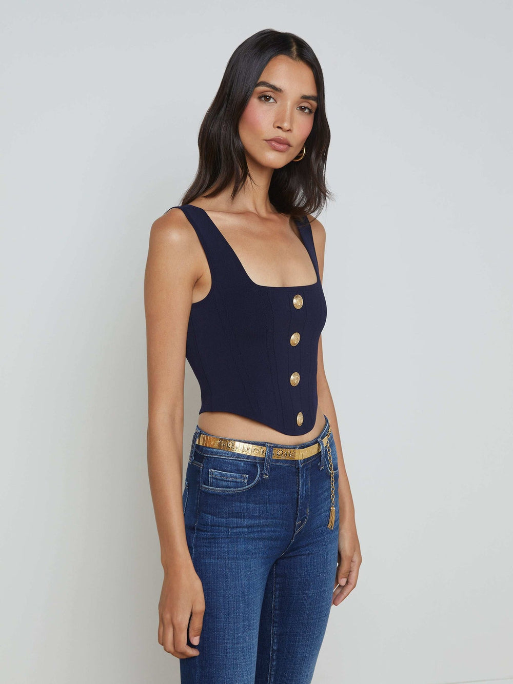 Saga Top in Midnight/Gold