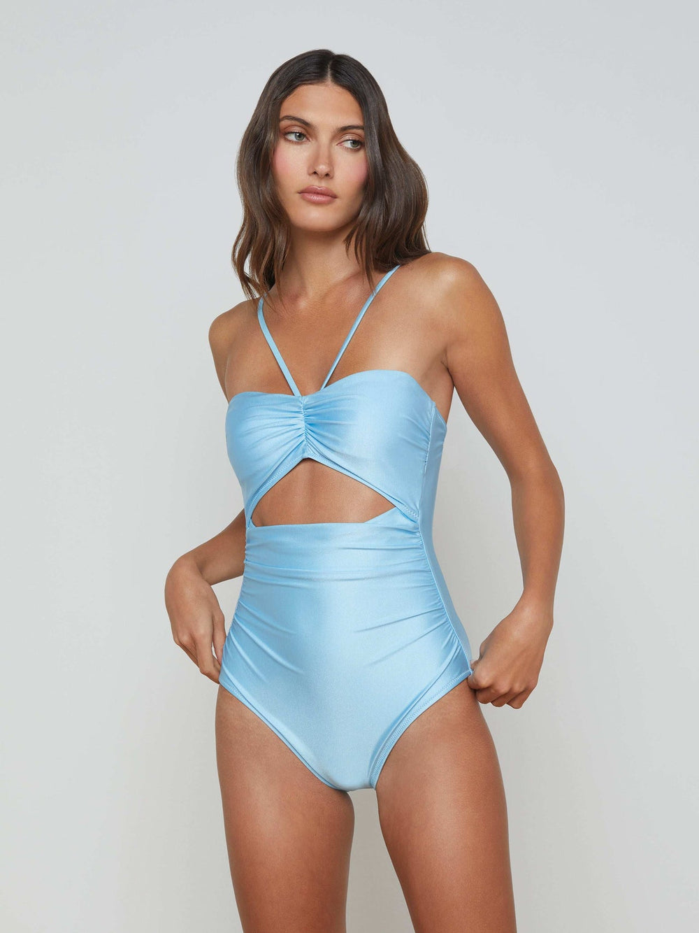 Lily One-Piece Swimsuit in Sky Blue