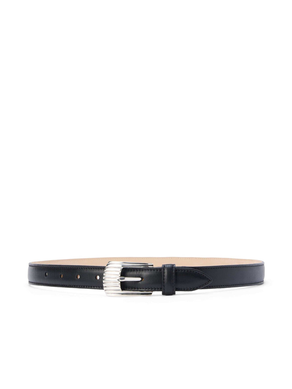 Ines Belt in Black Smooth