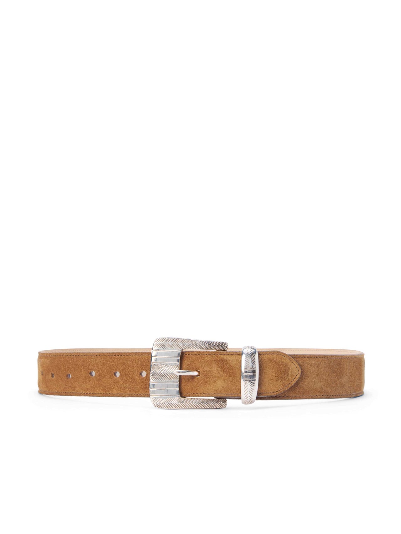 Aya Suede Belt in Cognac Suede