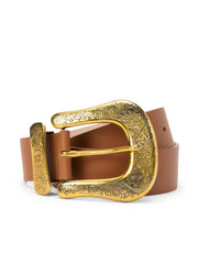 Ximena Belt in Tan Smooth