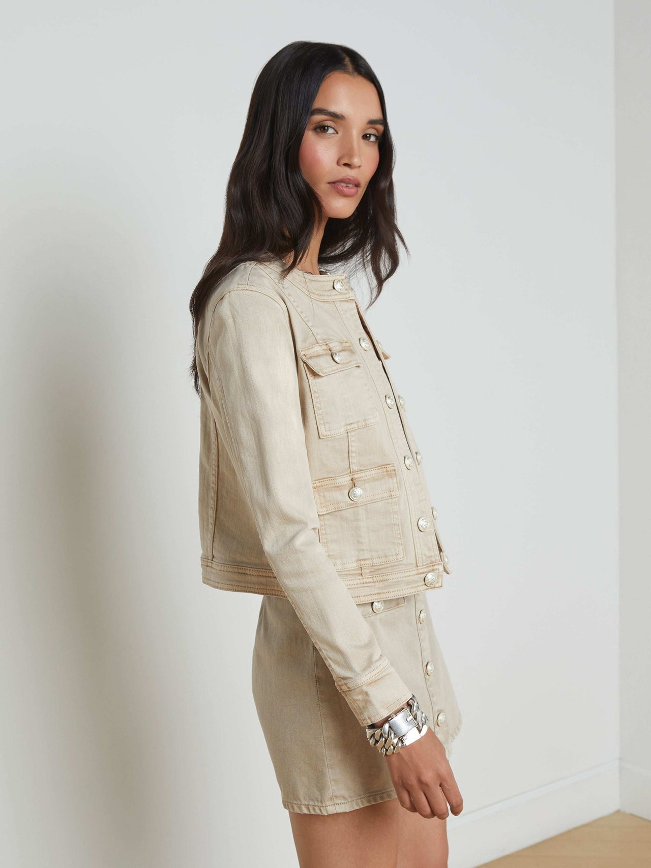 Yari Jean Jacket in Biscuit