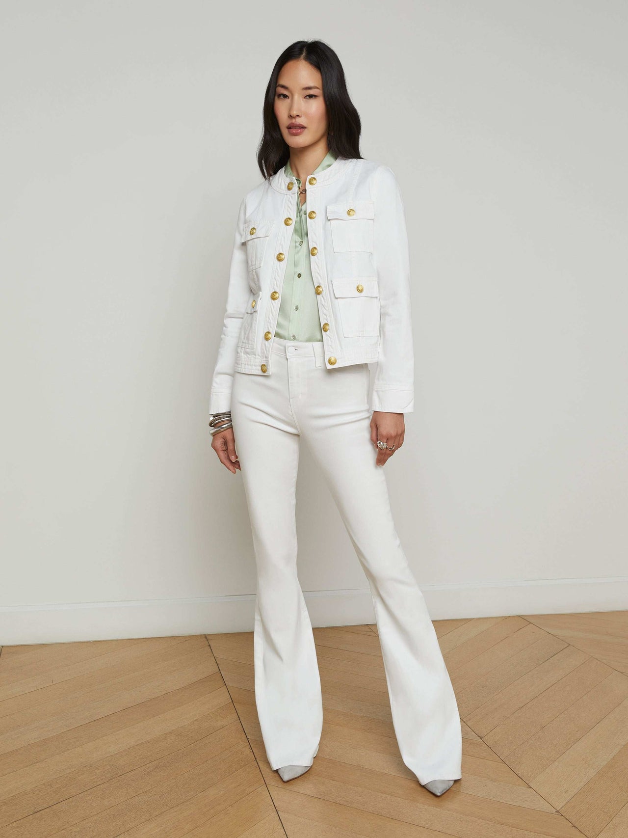Yari Jean Jacket in Blanc