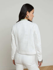 Yari Jean Jacket in Blanc