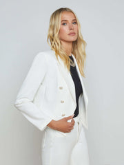 Wayne Open-Front Blazer in Ivory