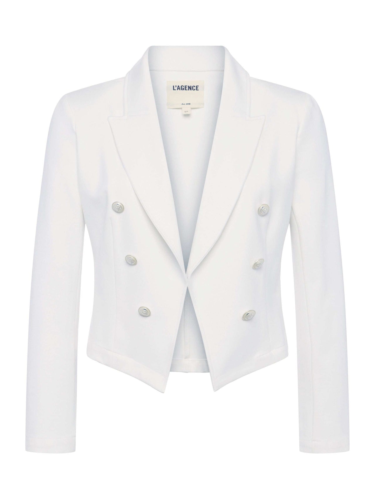 Wayne Open-Front Blazer in Ivory