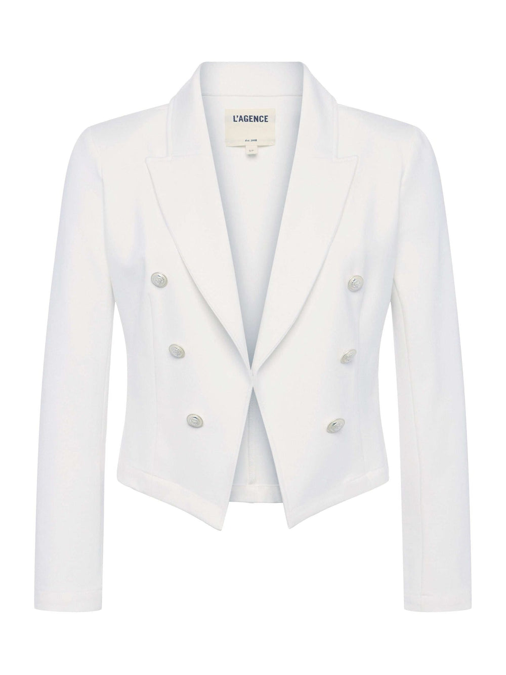 Wayne Open-Front Blazer in Ivory