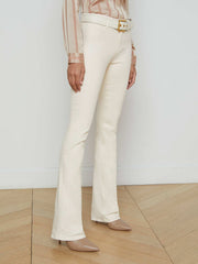 Selma Coated Bootcut Jean in French Vanilla Coated