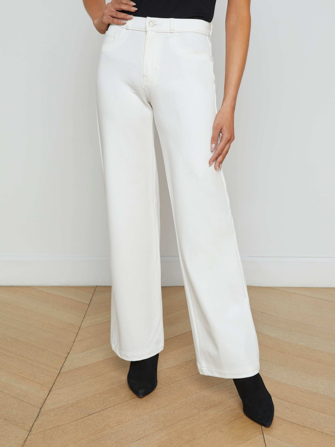 Clayton Wide-Leg Pant in Ivory