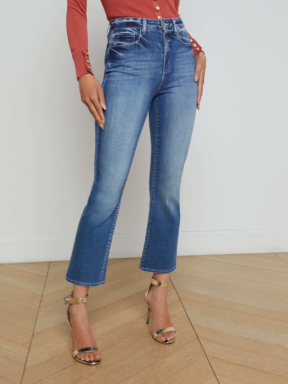 Mira Cropped Bootcut Jean in Hampton