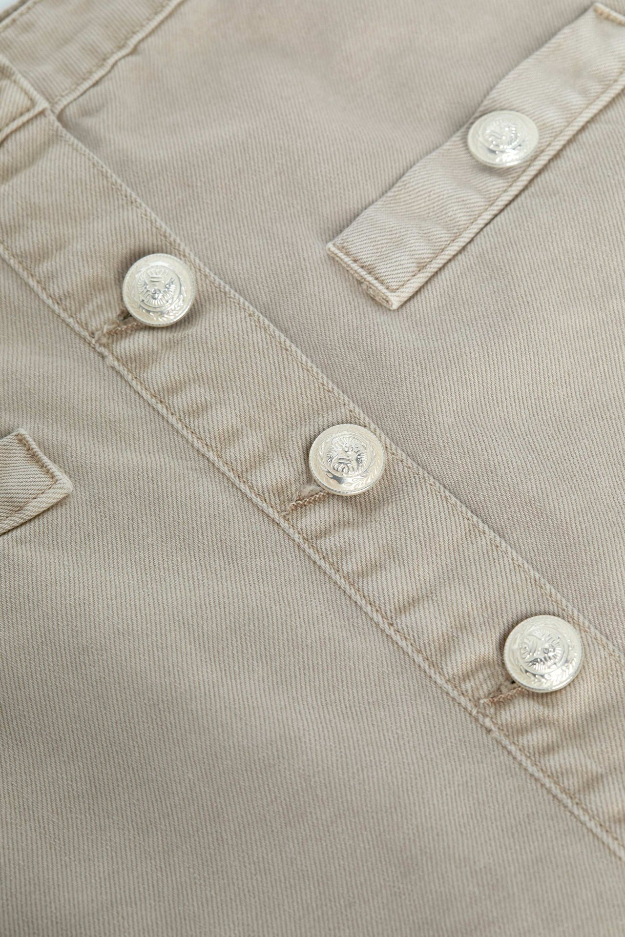 Kris Jean Mini Skirt in Biscuit