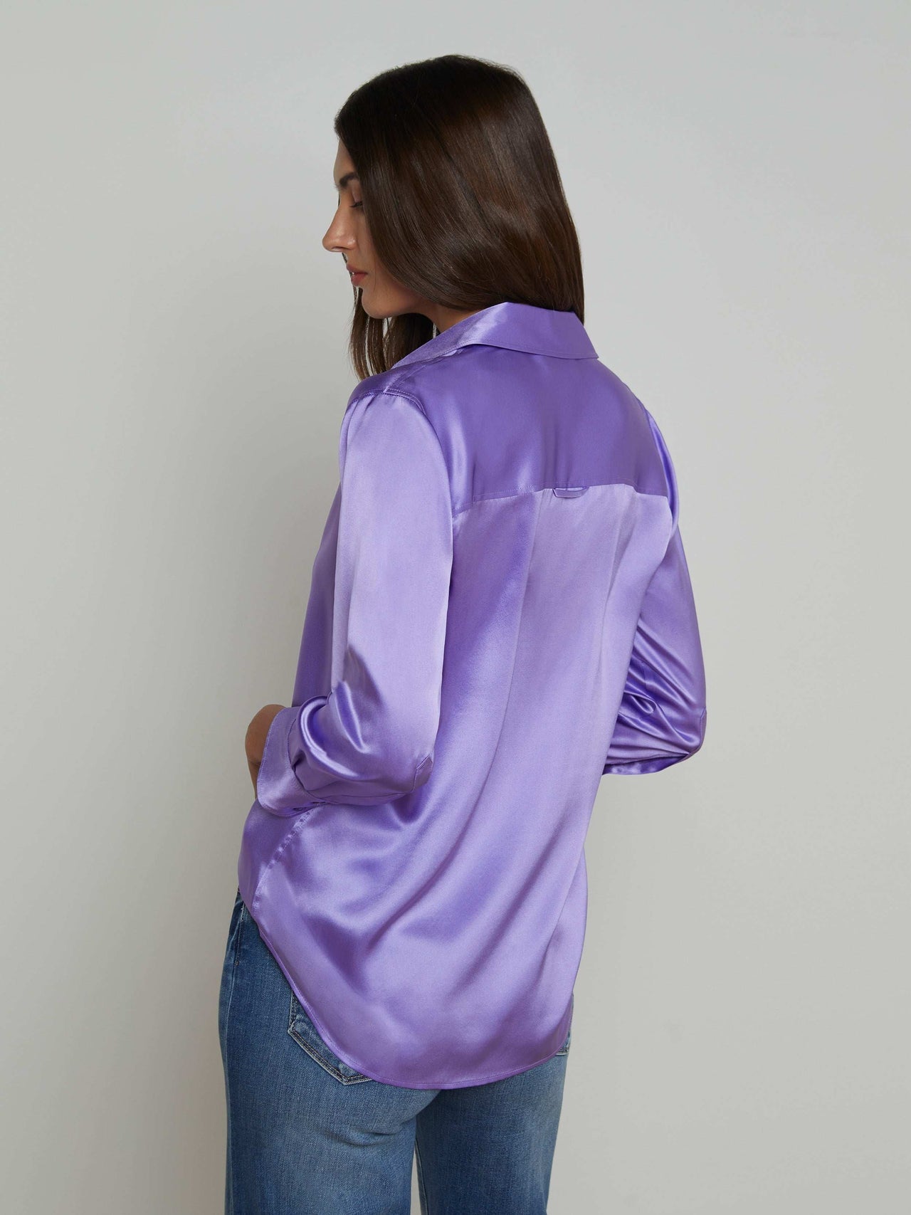 Dani Silk Blouse in Electric Purple
