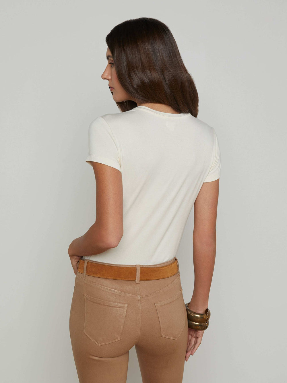 Ressi Fitted Tee in Vintage White