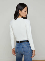 Gretchen Pullover in White/Gold