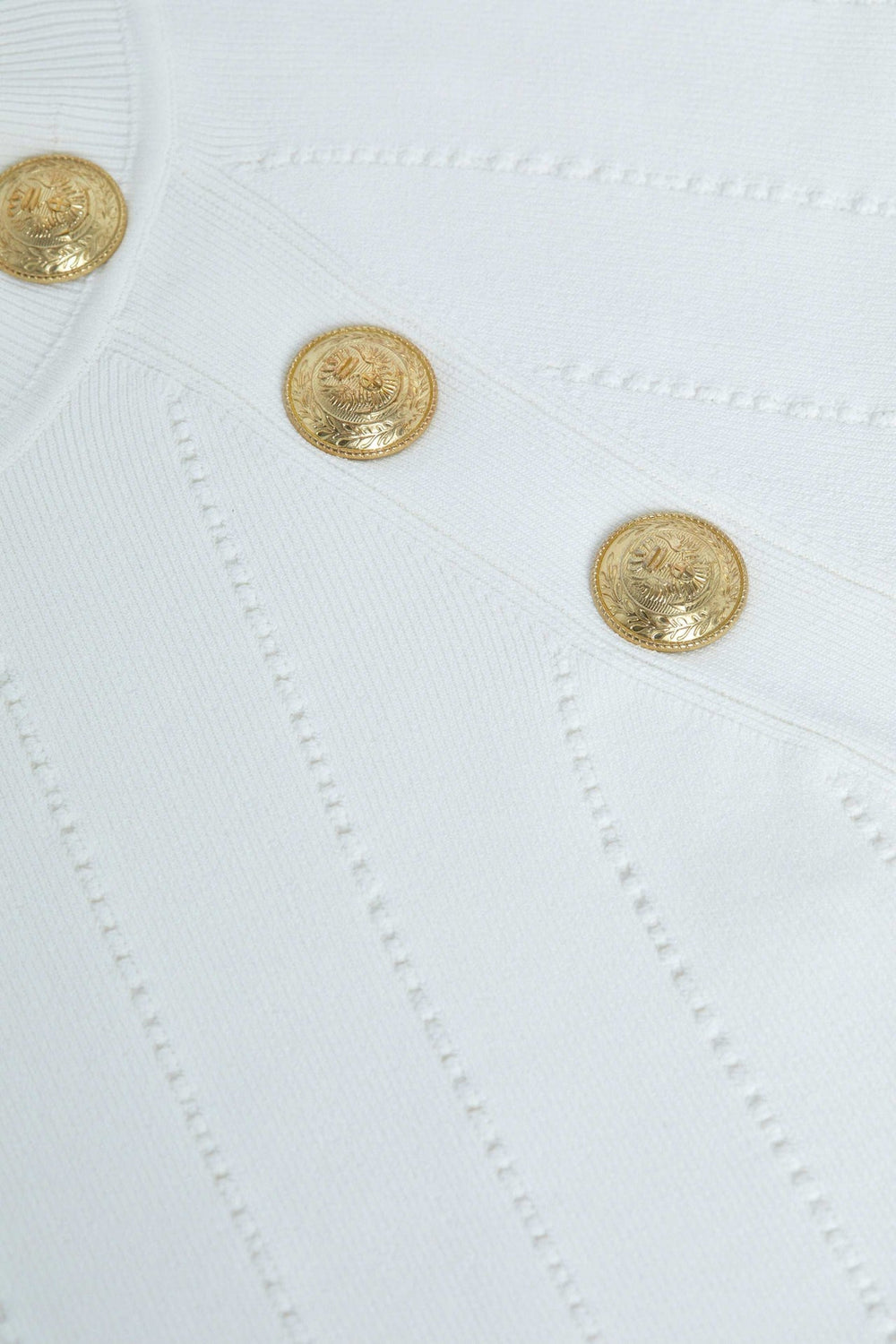 Gretchen Pullover in White/Gold