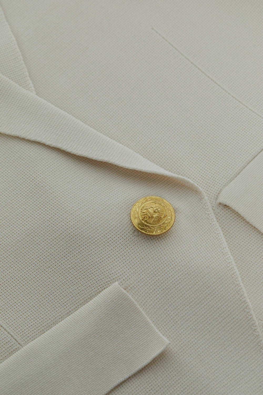 Chamberlain Knit Blazer in Ivory/Gold