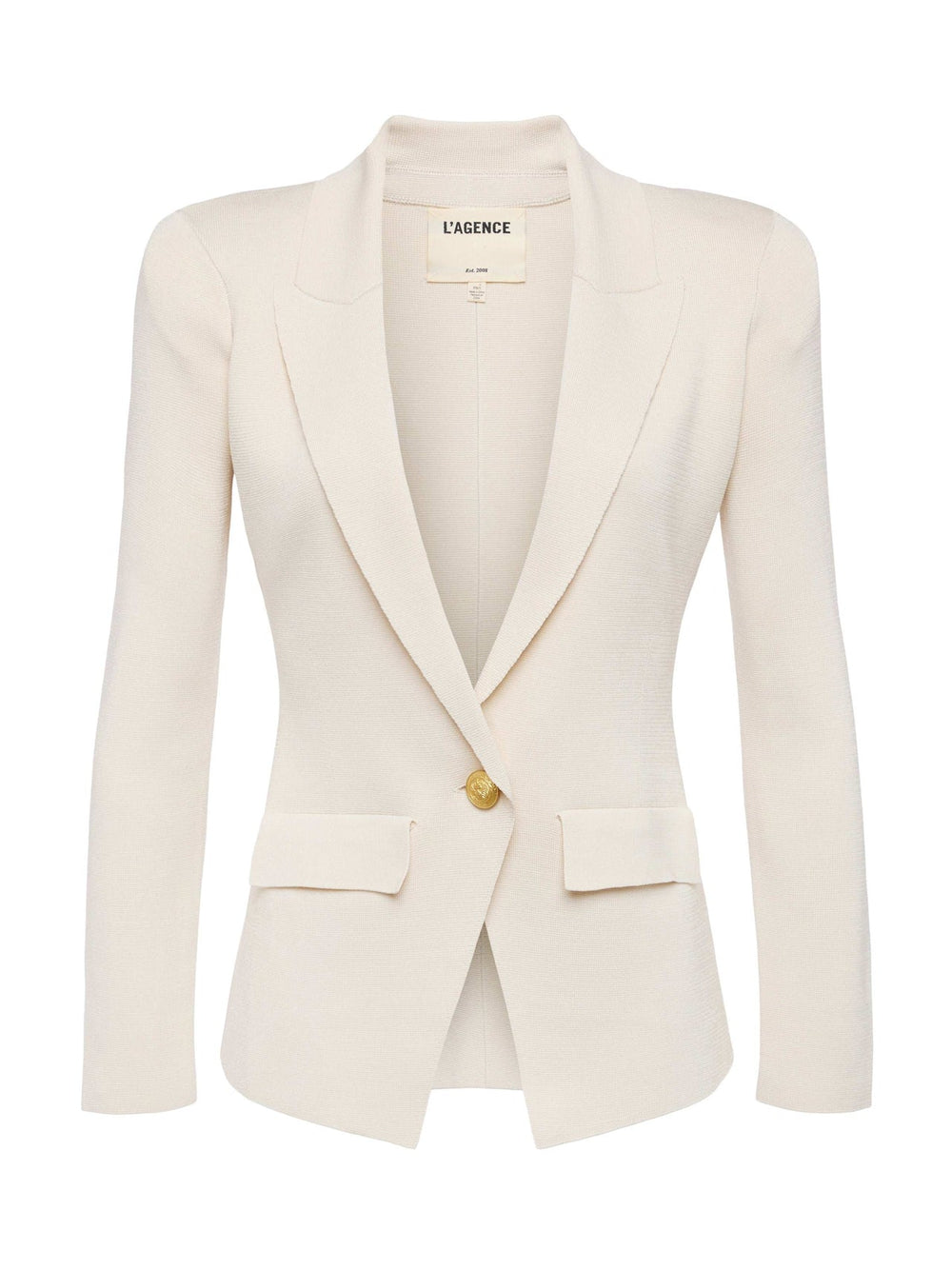 Chamberlain Knit Blazer in Ivory/Gold