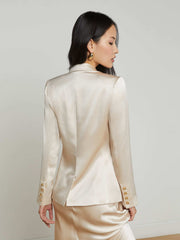Colin Silk Blazer in Champagne